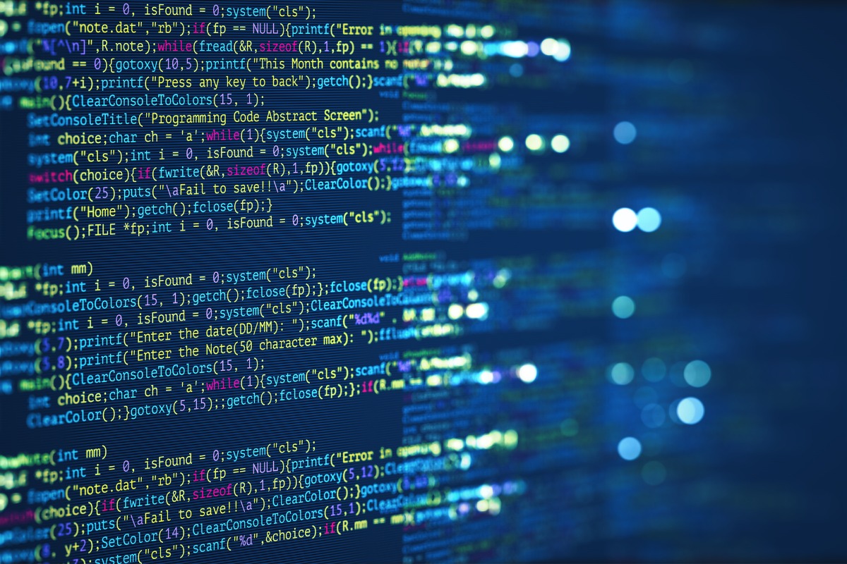 Computer Screen with Programming Code